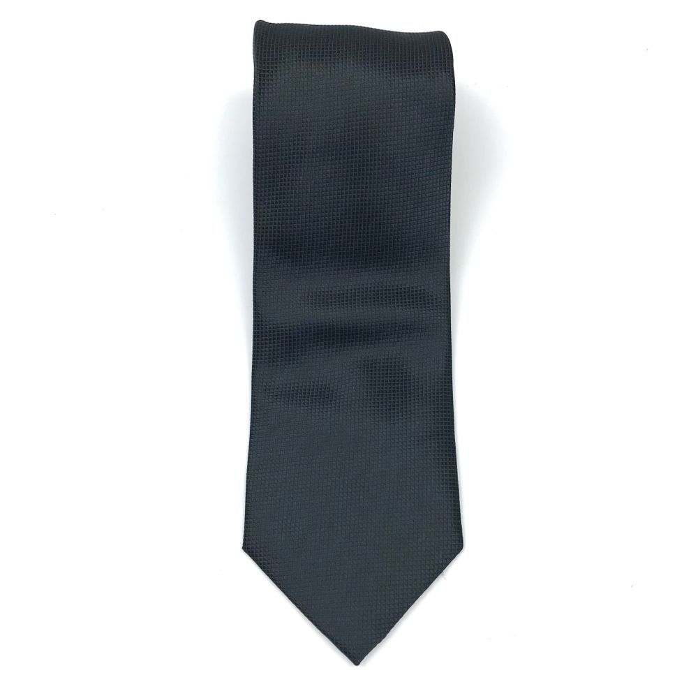 Firenze Silk Textured Mens Black Tie Career Work